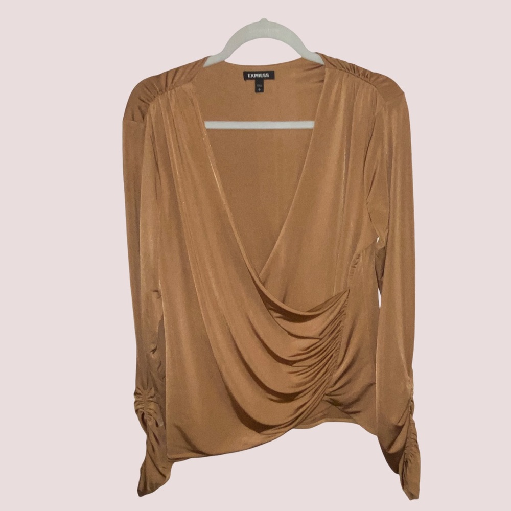Express deep plunge stretch blouse